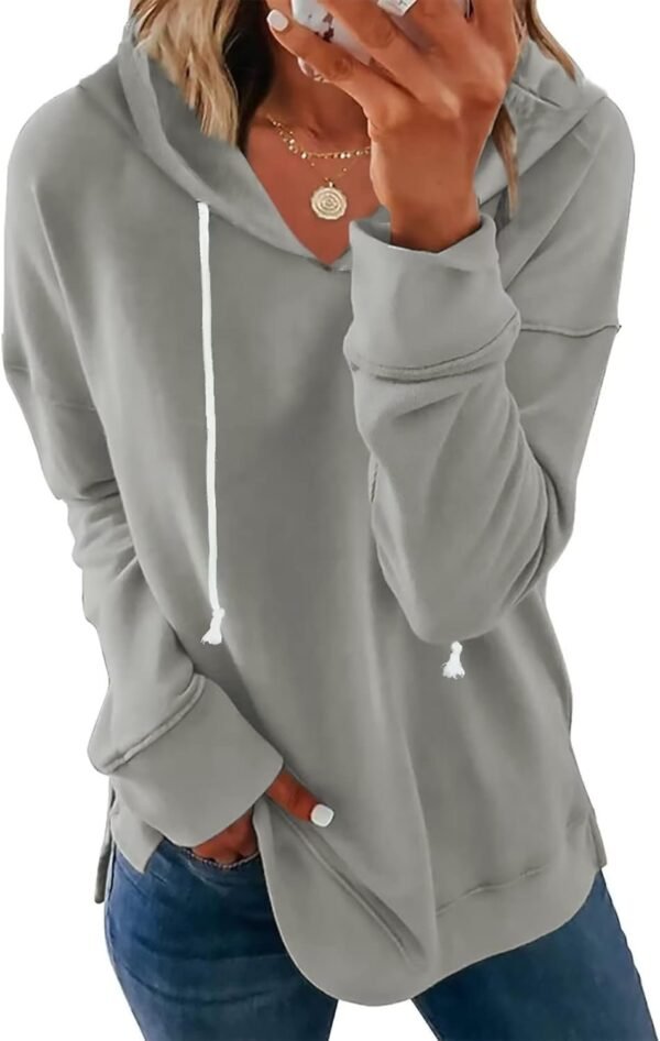 Women Casual Hoodie Long Sleeves Fashion Pullover Sweatshirts Loose Fit Tunic Winter Tops Comy Shirts