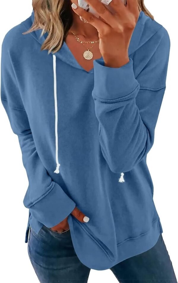 Women Casual Hoodie Long Sleeves Fashion Pullover Sweatshirts Loose Fit Tunic Winter Tops Comy Shirts