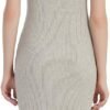 Women's Sleeveless Sweater Dress Knit Slim V Neck Bodycon Midi Stretchable Elasticity Slim Fits