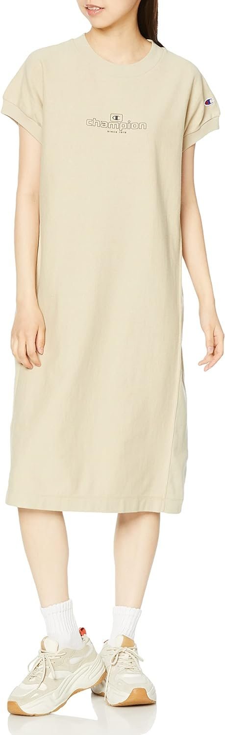 Round Neck, 100% Cotton, 9.4 oz, Script Logo, Reverse Weave Dress, Women's, Casual