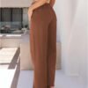Womens Wide Leg Linen Pants Summer Beach Palazzo Lounge Trousers Casual Fashion Plus Size Vacation Clothes for Women