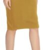 Women's Elastic Waist Stretch Bodycon Midi Pencil Skirt
