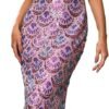 Women's V Neck Splicing Tulle Pattern Sequin Elegant Long Mermaid Prom Dress