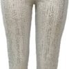 Women Casual Sequin Sparkle Glitter High Waist Pencil Pants Trousers Clubwear