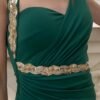 Women's One Shoulder Split Pelumn Prom Evening Dress