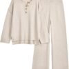 Trendy 2 Piece Outfits Oversized Slouchy 2022 Winter Matching Lounge Sets Cozy Knit Loungewear Sweater Sets