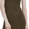 Women's Sleeveless Sweater Dress Knit Slim V Neck Bodycon Midi Stretchable Elasticity Slim Fits