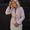 2023 Blazers for Women Business Casual Outfits Fashion Dressy Long Suit Jacket Office Belted Blazer Dress Work