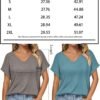 Women's Oversized Short Sleeve Tshirts Casual V Neck Summer Tops Loose Fit 2024 Work Shirts