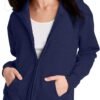 Women's Full-Zip Fleece Hoodie, Zip-Up Hooded Sweatshirt For Women
