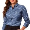 715Gu_lEqPL._AC_SL1500.jpg Women's Button Down Long Sleeve Point Collar Chambray Poplin Shirt