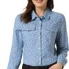 715WEVIA6cL._AC_SL1500.jpg Women's Button Down Long Sleeve Point Collar Chambray Poplin Shirt