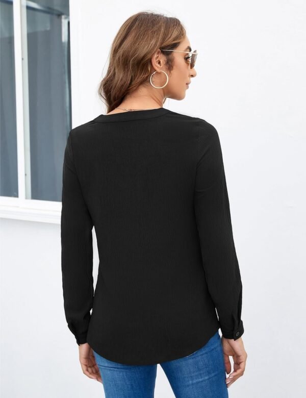 Women's Dressy Casual Tops Business Long Sleeve Shirts Work Blouses Fall Clothes 2023