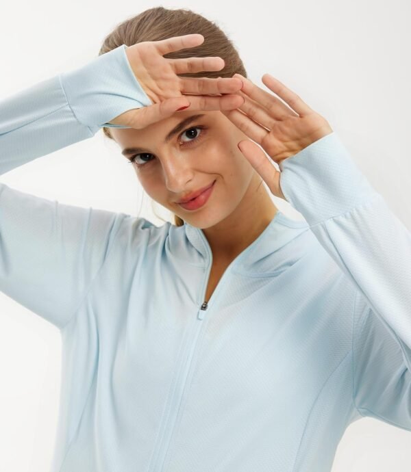 Women's Full Zip UPF 50+ Sun Protection Hoodie Jacket Long Sleeve Sun Shirt Hiking Outdoor Performance with Pockets