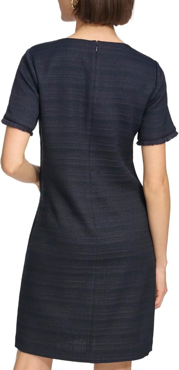 Women's Fringe Detail Hopsack Fabric Dress