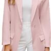 2023 Blazers for Women Business Casual Outfits Fashion Dressy Long Suit Jacket Office Belted Blazer Dress Work