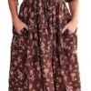Women’s Floral Smocked Maxi Dress Boho Puff Sleeve Sweetheart A-Line Flowy Long Dresses Y2K Swing Beach Sundress