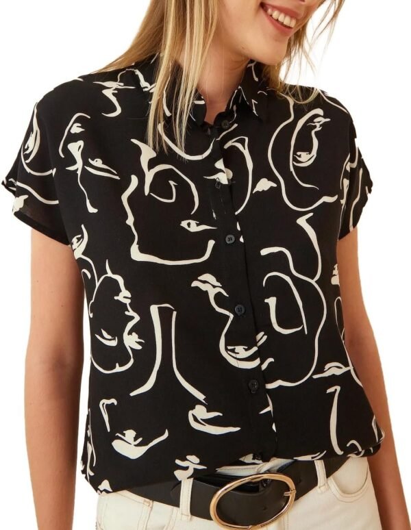 71CzfK8YwhL._AC_SL1380.jpg Blouses for Women Fashion, Casual Long Sleeve Button Down Shirts Tops, XS-3XL