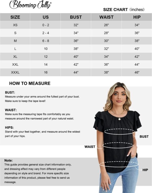 Women Dressy Casual Tops Business Work Blouses Summer Shirts Short Sleeve Crew Neck Outfits 2024