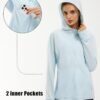 Women's Full Zip UPF 50+ Sun Protection Hoodie Jacket Long Sleeve Sun Shirt Hiking Outdoor Performance with Pockets