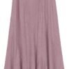 Women's Vintage Elastic Waist A-Line Long Midi Skirt