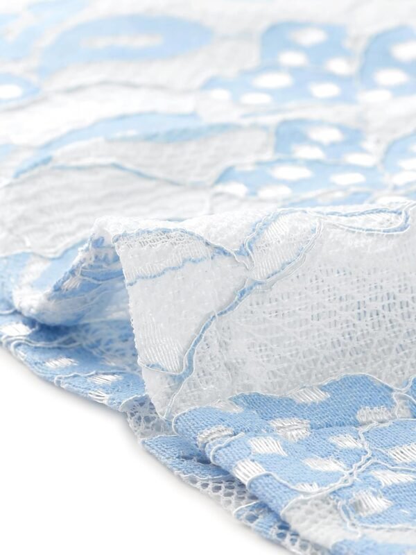 Women's Bussiness Casual Blazers Floral Lace 3/4 Sleeve Single Button Elegant Blazer Suits