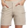 Women's Hiking Cargo Shorts Stretch Golf Active Shorts Outdoor Summer Shorts with Pockets Water Resistant