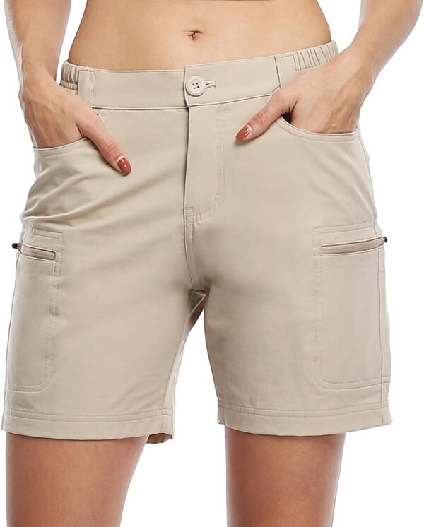 Women's Hiking Cargo Shorts Stretch Golf Active Shorts Outdoor Summer Shorts with Pockets Water Resistant