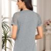 Womens Tshirts Trendy Fashion Tops Lace Short Sleeve Business Tee Shirts Casual Knitted Blouses Summer Outfits 2024
