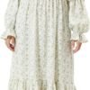 Women’s Floral Smocked Maxi Dress Boho Puff Sleeve Sweetheart A-Line Flowy Long Dresses Y2K Swing Beach Sundress