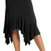 Women's Summer Beach Skirt Stretchy Midi Skirt with Irregular Hem