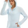 Women's Full Zip UPF 50+ Sun Protection Hoodie Jacket Long Sleeve Sun Shirt Hiking Outdoor Performance with Pockets