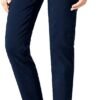 Women's Straight Pants Stretch Slim Skinny Solid Trousers Casual Business Office