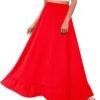 Women Plus Size Maxi Skirt Vintage High Waist Long Skirt with Pockets