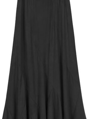 Women's Vintage Elastic Waist A-Line Long Midi Skirt