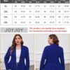 Women's Plus Size Blazer, Long Sleeve Flattering Business Casual Suit Jacket for Women Fashion Dressy