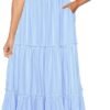 71RAGujH-SL._AC_SL1500.jpg Womens High Waist A Line Ruffle Swing Long Maxi Skirt with Pockets