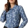 71R_6yM6MtL._AC_SL1500.jpg Women's Button Down Long Sleeve Point Collar Chambray Poplin Shirt