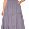 71T3VIUEyiL._AC_SL1500.jpg Womens High Waist A Line Ruffle Swing Long Maxi Skirt with Pockets