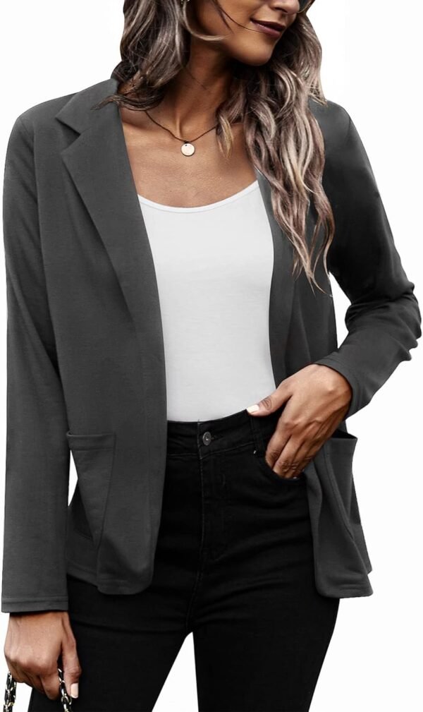 71U1I_-qiZL._AC_SL1500.jpg Womens Casual Work Office Blazer Open Front Long Sleeve Cardigan Jacket