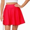 Women's Casual Basic Versatile Flared Pleated Mini Skater Skirt with Shorts