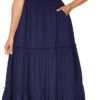 71Vg5dy7zmL._AC_SL1500.jpg Womens High Waist A Line Ruffle Swing Long Maxi Skirt with Pockets