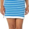 Women's Breton Stripes Sleeveless V-Neck Stretch Cotton Polo Dress