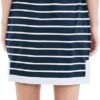 Women's Breton Stripes Sleeveless V-Neck Stretch Cotton Polo Dress