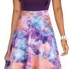Women's Vintage Ruffle Floral Flared A Line Swing Casual Cocktail Party Dresses