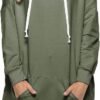 Womens Oversized Hoodie Extra Long Hooded Tunic Sweatshirt with Pockets