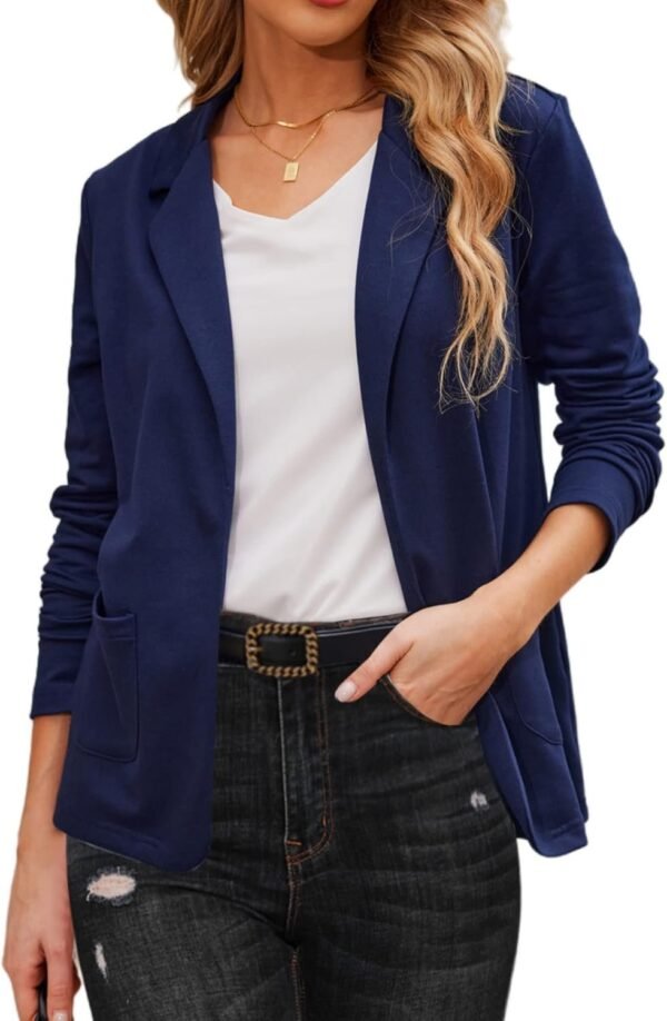 71bVAMhQrsL._AC_SL1500.jpg Womens Casual Work Office Blazer Open Front Long Sleeve Cardigan Jacket