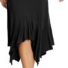 Women's Summer Beach Skirt Stretchy Midi Skirt with Irregular Hem