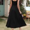 Womens Wedding Guest Dresses Long Sweetheart Neckline Sleeveless Cocktail Dress