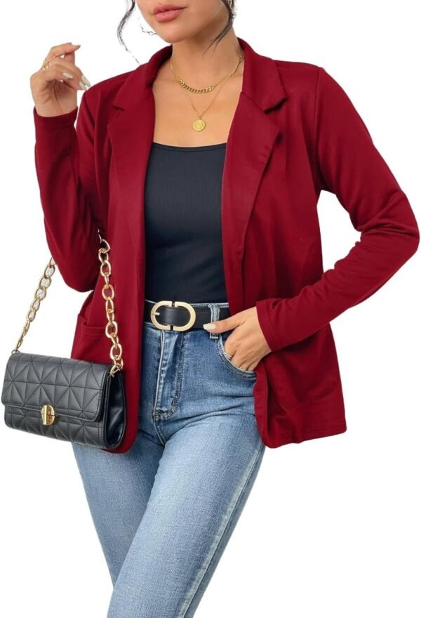 71ccmldFN9L._AC_SL1500.jpg Womens Casual Work Office Blazer Open Front Long Sleeve Cardigan Jacket
